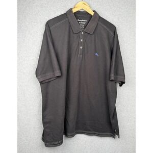 Tommy Bahama IslandZone Supima Polo Shirt XXL black Short Sleeve